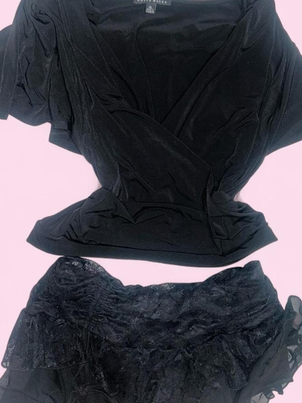 Haute Monde Black Wrap TOP